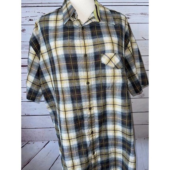 Kuhl Other - Kuhl Short Sleeve Shirt 2XL XXL Plaid Button front Hiking Outdoors Mens Fishing